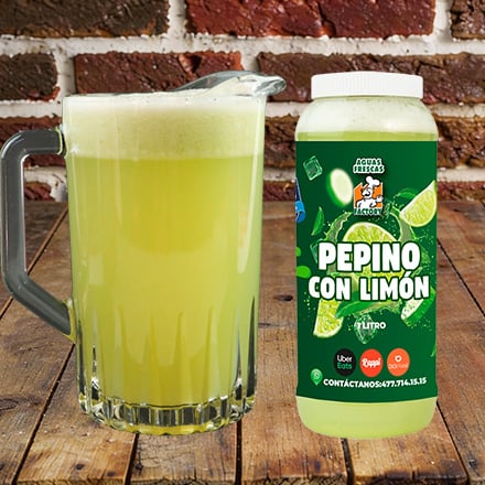 Agua de Pepino con Limón 1 L