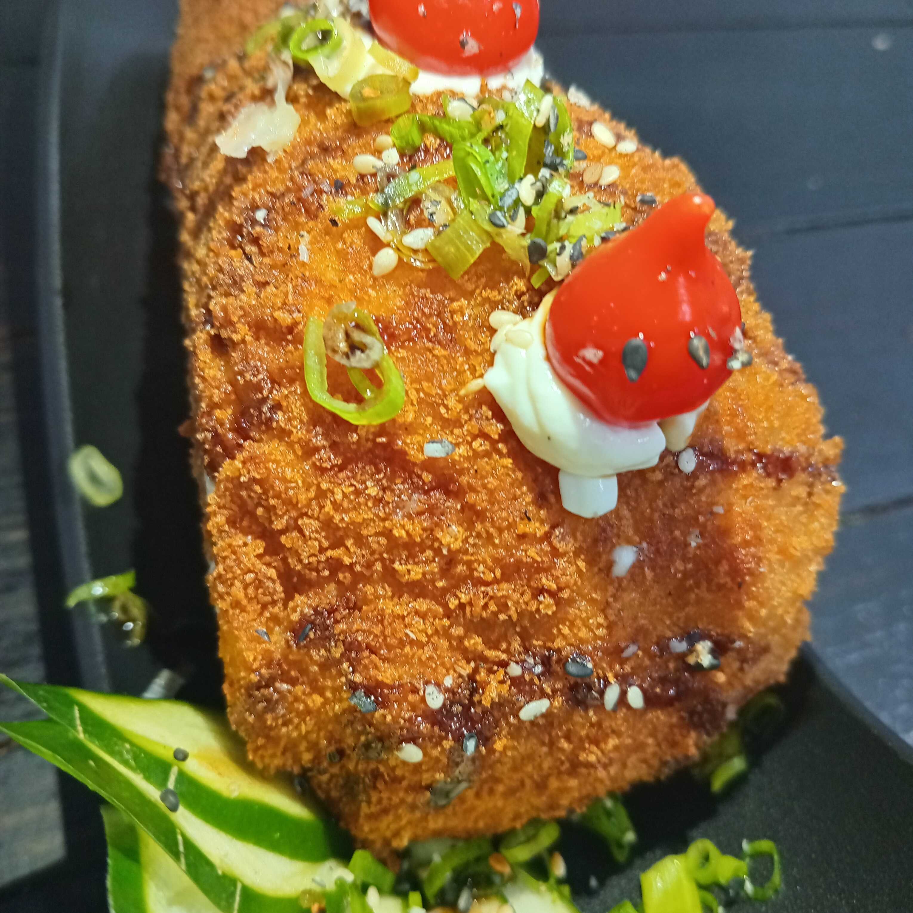 Kani, Creme Cheese, Cebolinho e Arroz Japonês