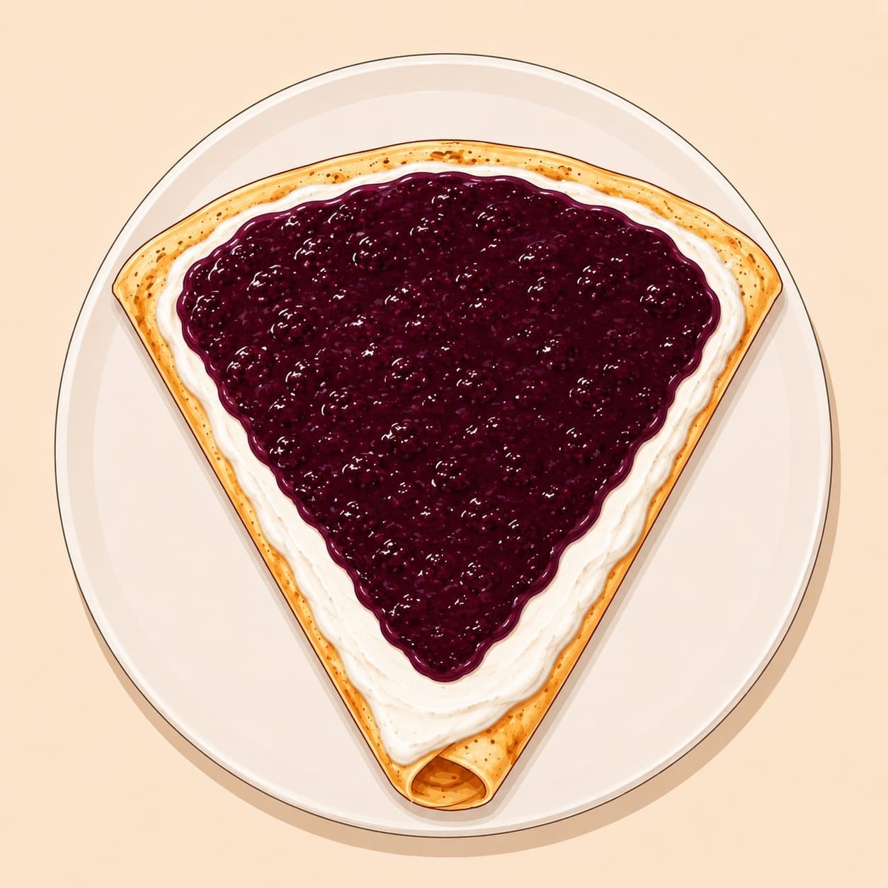 Crepa de Mermelada de Zarzamora