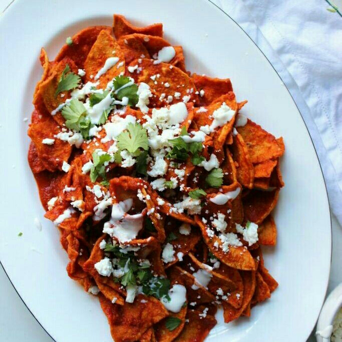Chilaquiles rojos sencillos