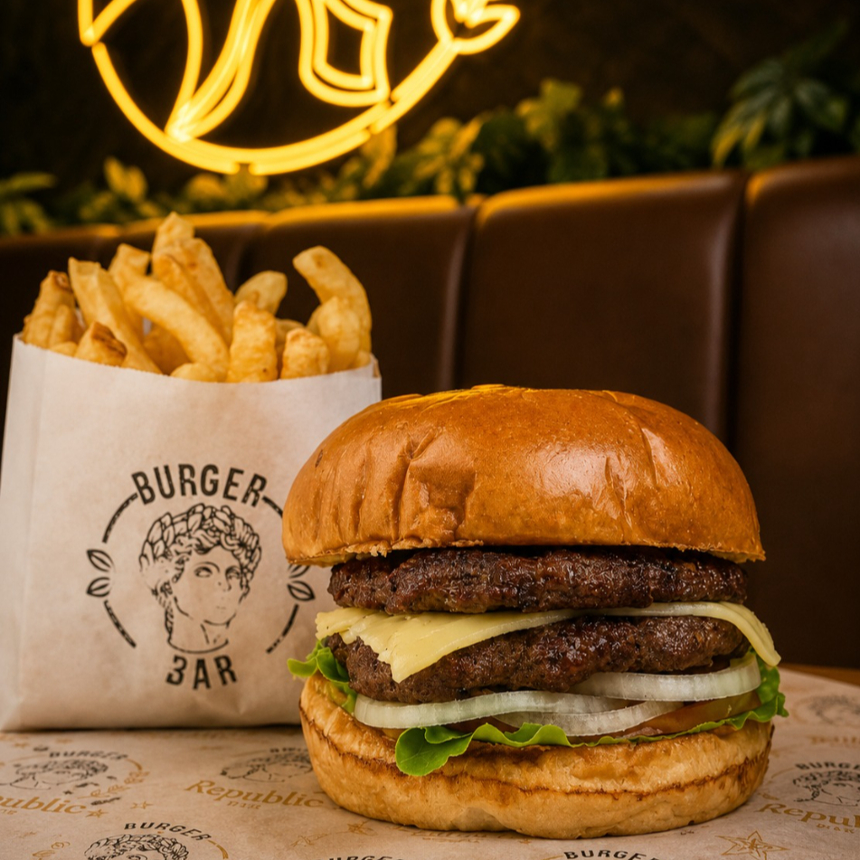 Republic Doble 100g + Papas