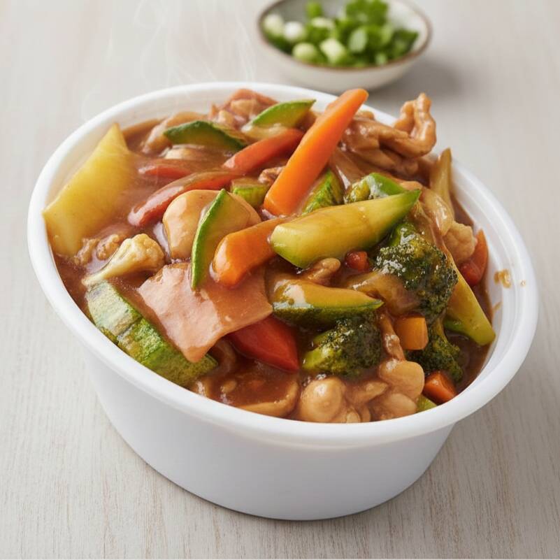 Chop Suey en Salsa con Camarones Grande