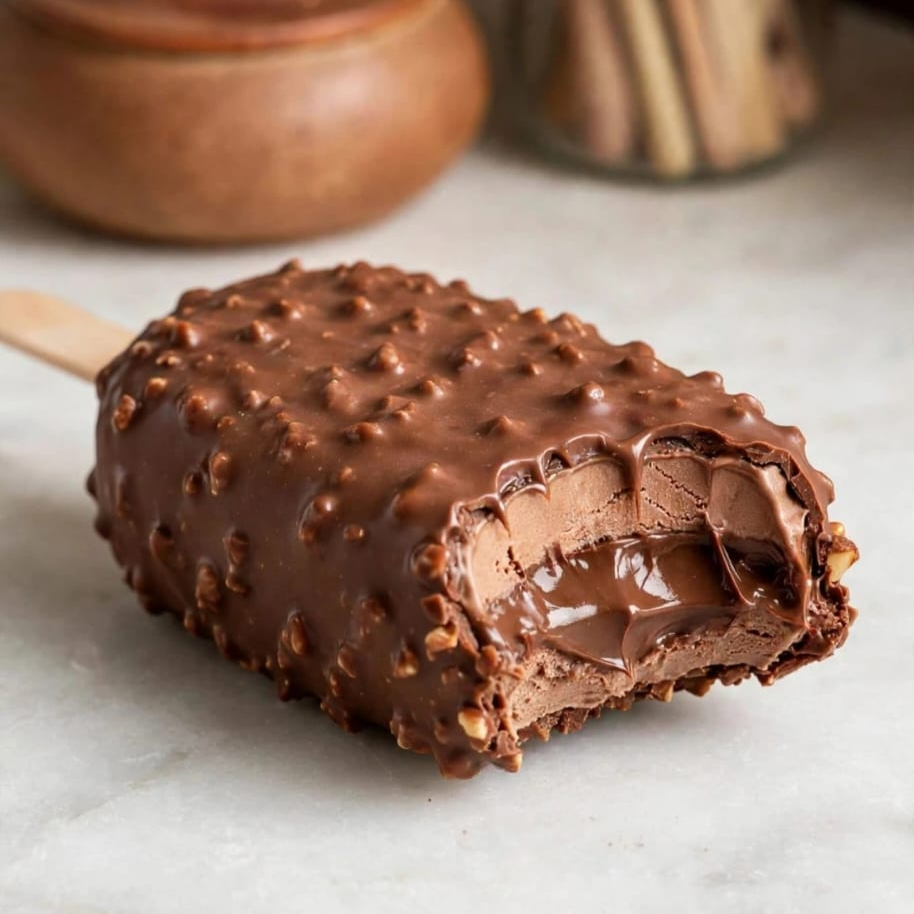 Chocolate 50% cacau com recheio de creme de avelã e cobertura crocante com amendoim tostado.
Inspirado no bombom.