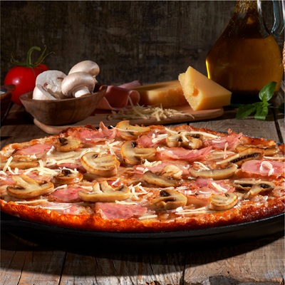 Pizza Cazzerola Jamón E Funghi