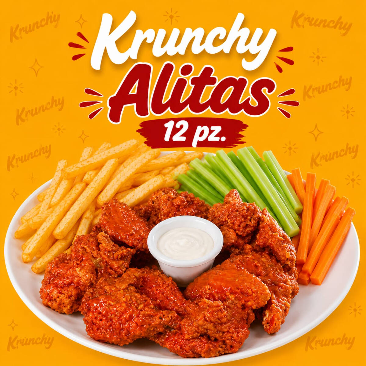 12 ALITAS BAÑADAS