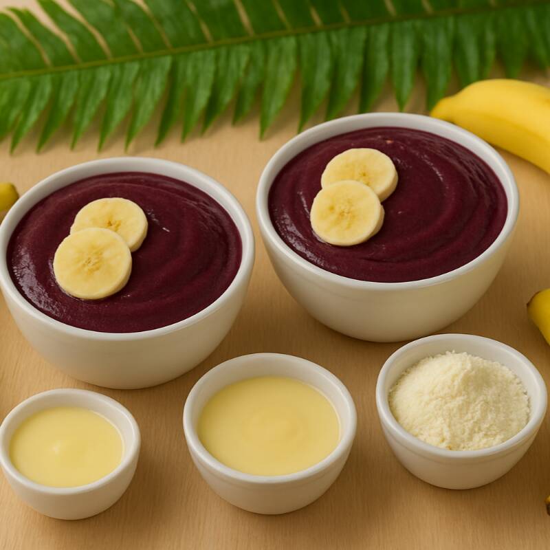 PROMOÇÃO SOMENTE NO DELIVERY 2 CREMES DE 500M !!!SEM GRANOLA!!!! Acompanhamentos: 2 Acréscimos de BANANA 2 Sachê de Leite em Pó 25g 2 Pote de leite condensado Aprox:40g SEM GRANOLA!!!! Obs: Não montamos açaí em camadas, todos acréscimos são enviados separadamente do açaí. SEM GRANOLA!!!!