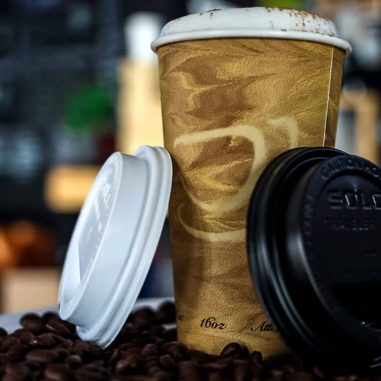 Capuchino de Caramelo Vaso De 16 Oz