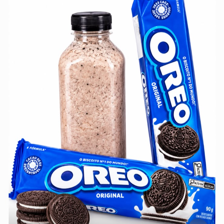 BATIDINHA SABOR OREO COM SORVETE DE CHOCOLATE BATIDO AO LEITE 500ML