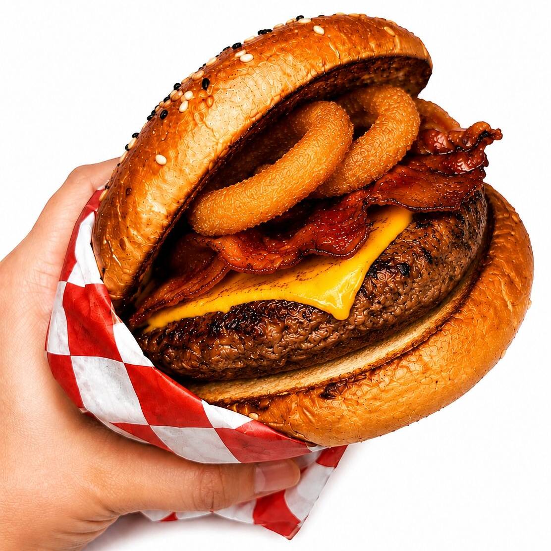 HAMBURGUESA WESTERSH BACON CON PAPAS