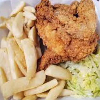 Alita Broaster (1 Unidad) y Papas Fritas