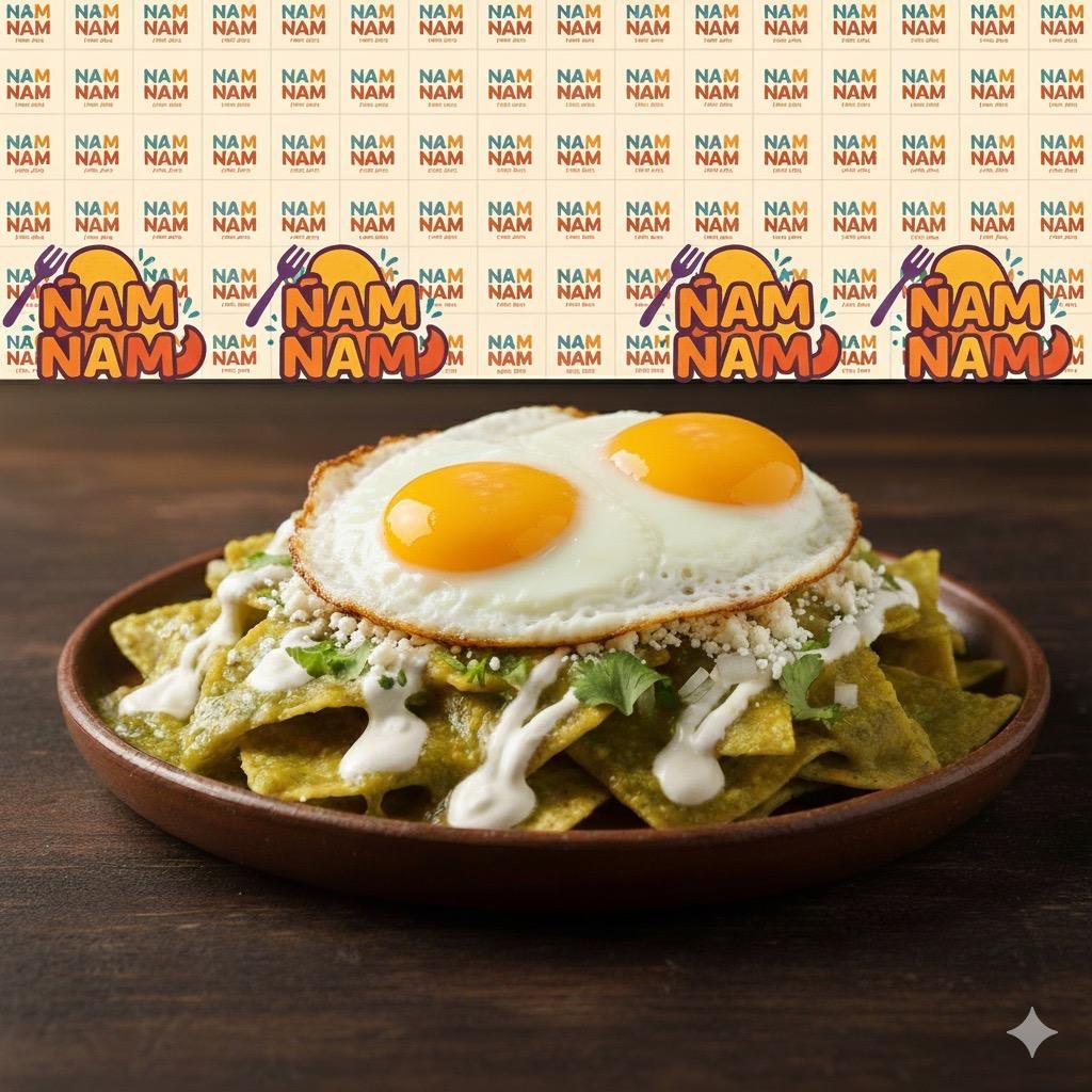 Súper Chilaquiles Verdes con Huevo y Pollo