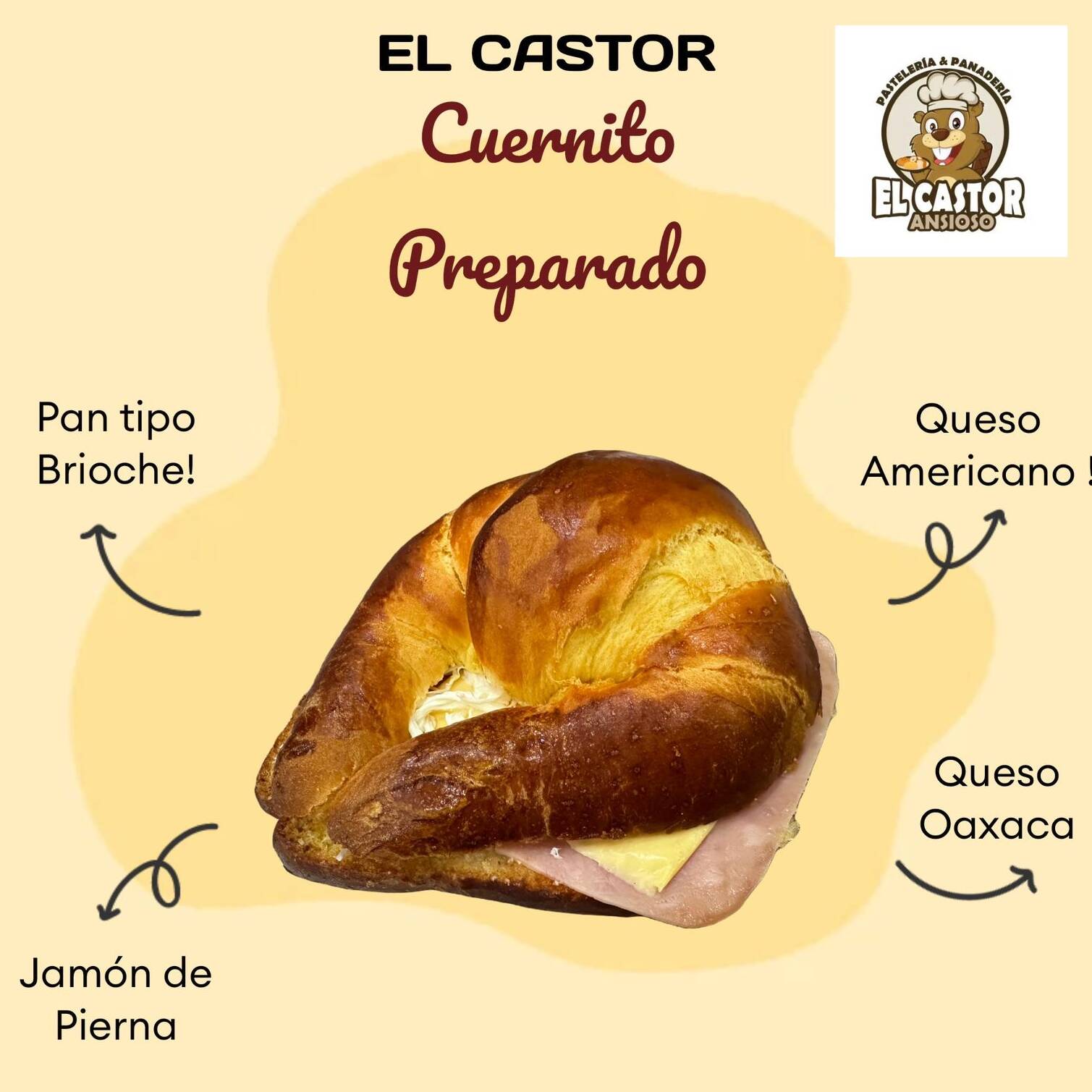 Cuernito Jamon y Queso