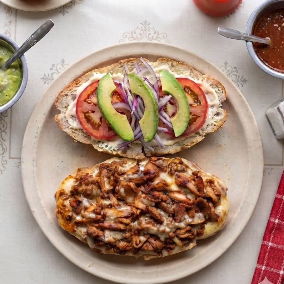 Tortas de Pastor C/Queso