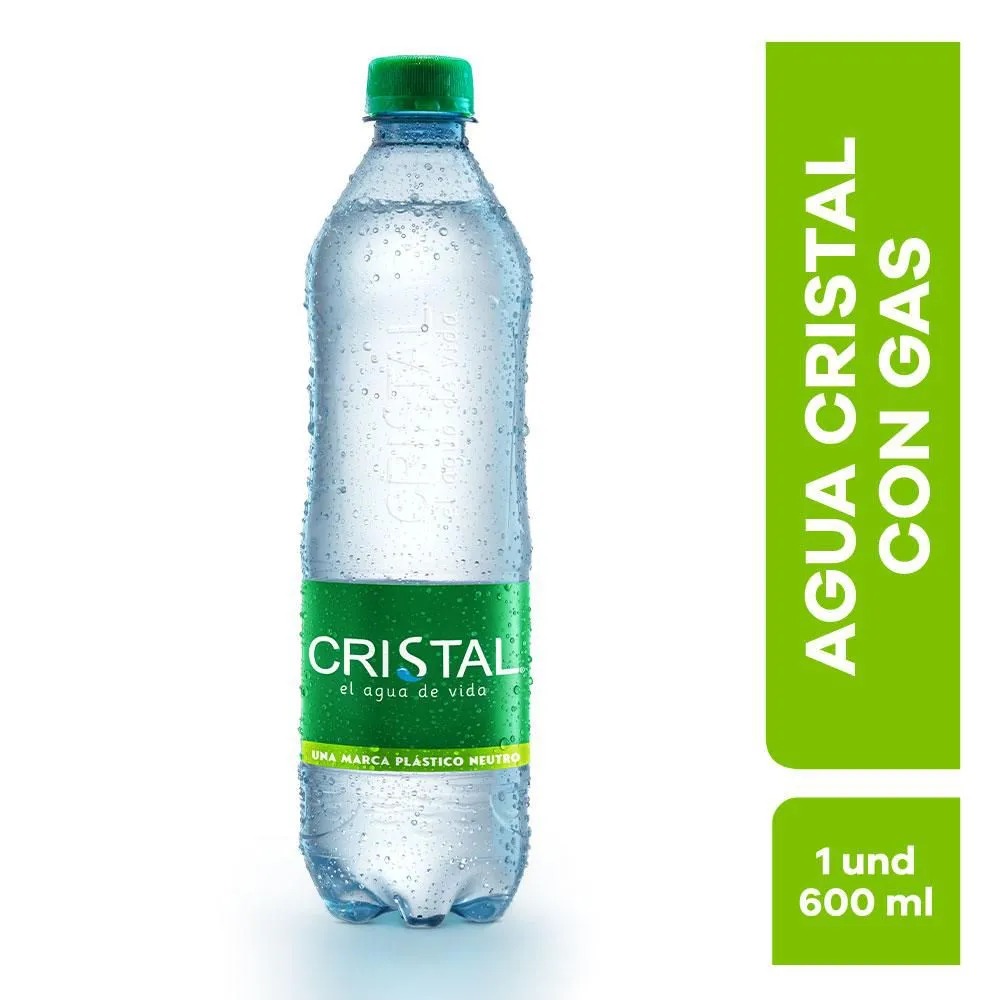 Agua Cristal con Gas 600ml
