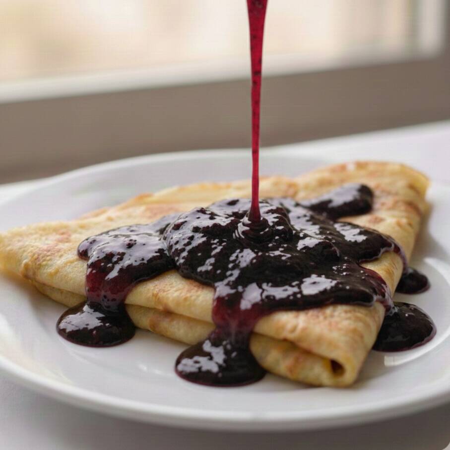 Crepa Sencilla de Mermelada de Zarzamora