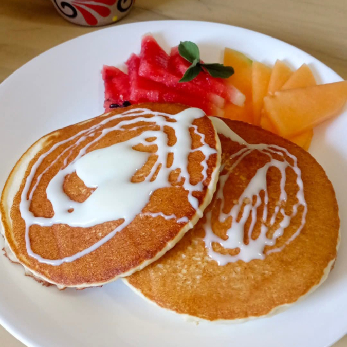 Hotcakes con Lechera