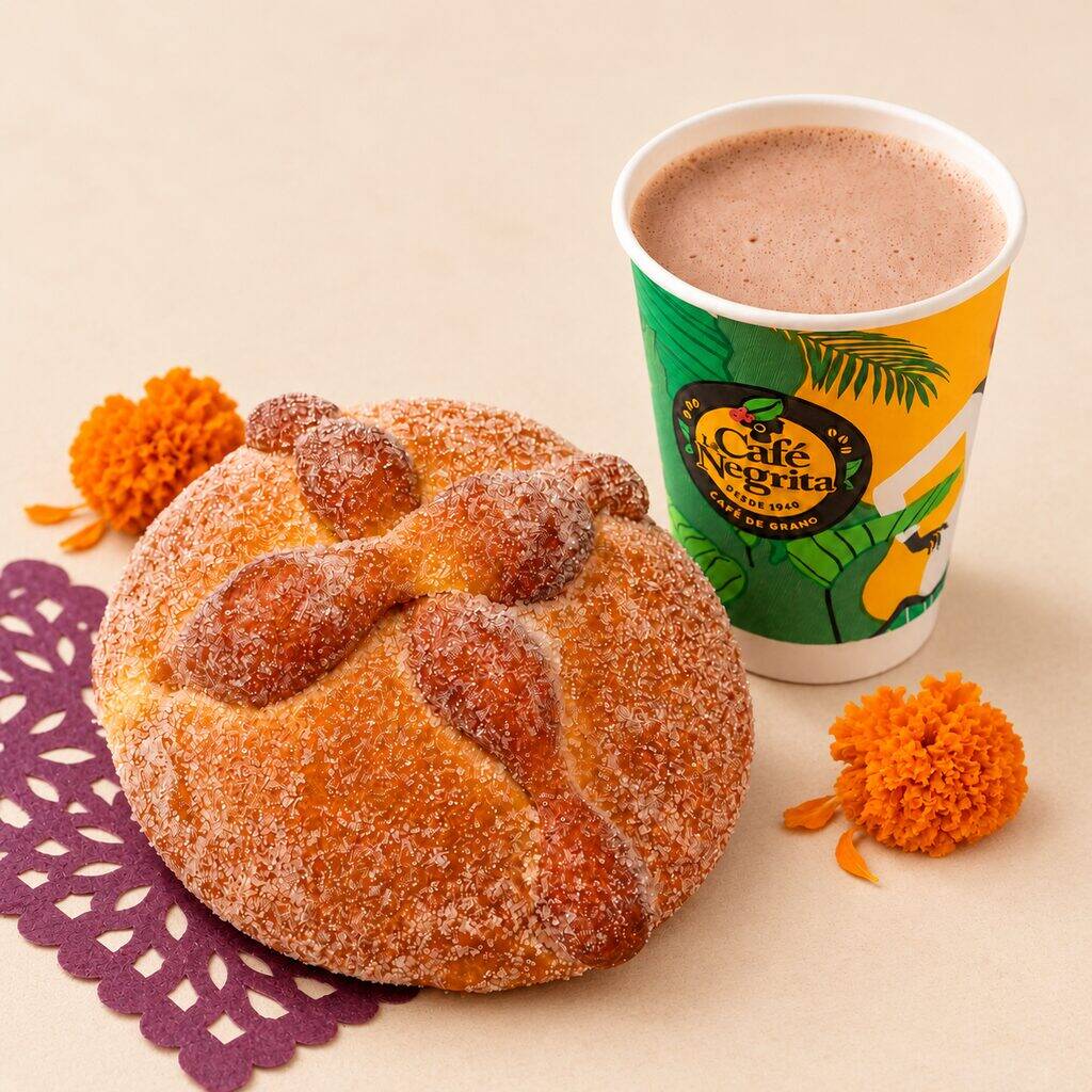 Pan de Muerto con Chocolate
