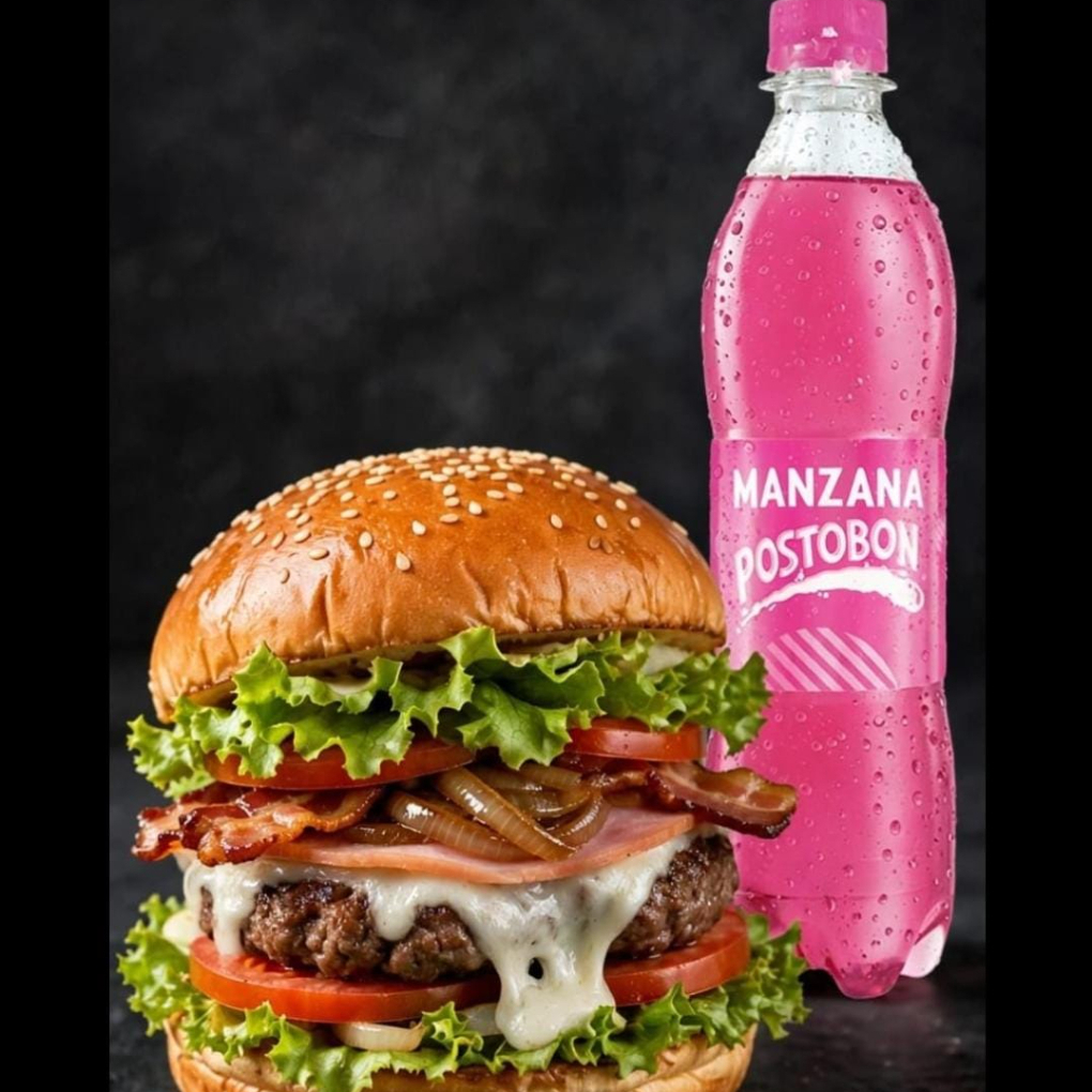 Hamburguesa Especial Mas Gaseosa 250 ml