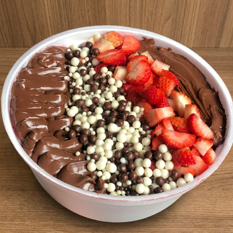 Super marmita de açaí com adicionais à sua escolha