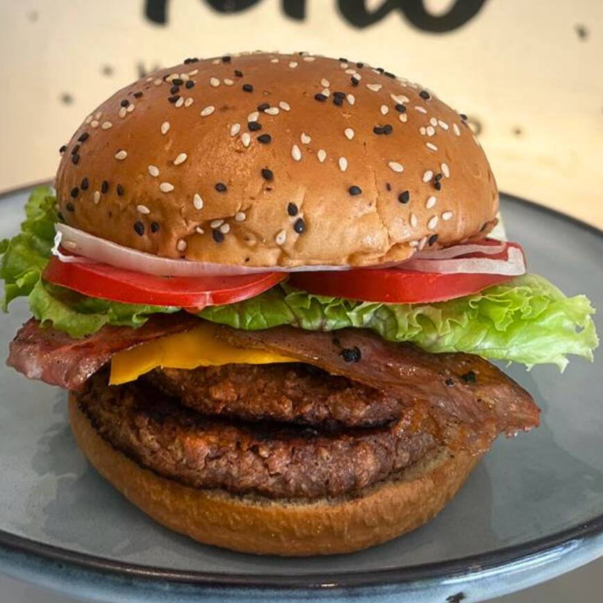 Hamburguesa Doble con Tocino