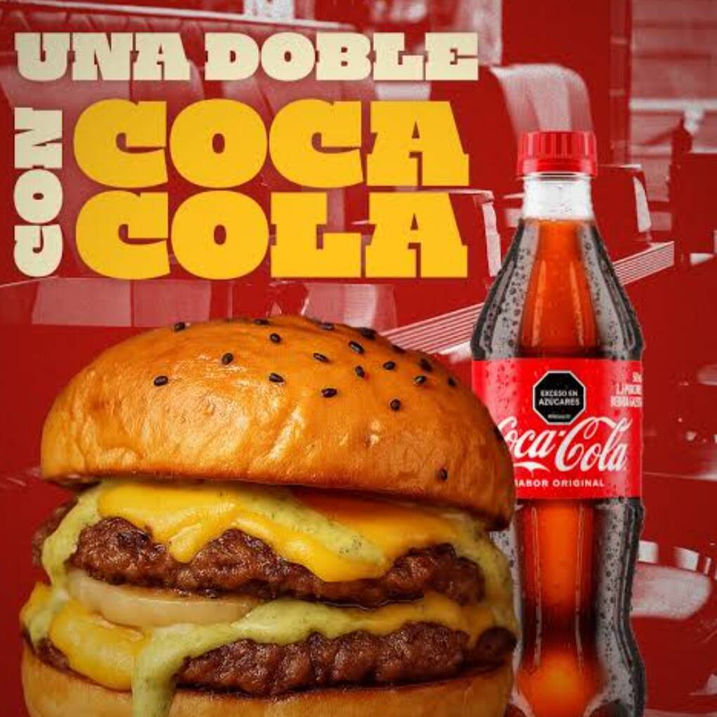 HAMBURGUESA DOBLE + COCA COLA 600ml