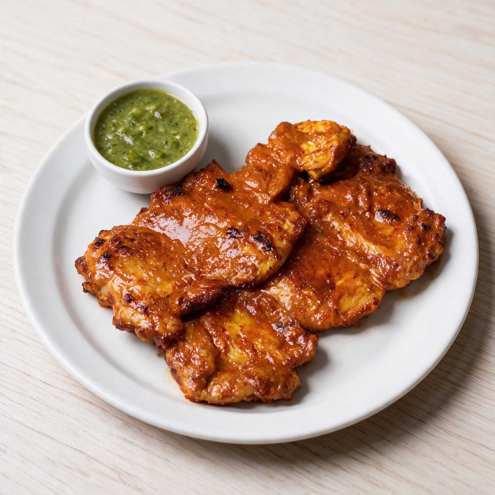 Muslo de pollo en salsa mango habanero o BBQ