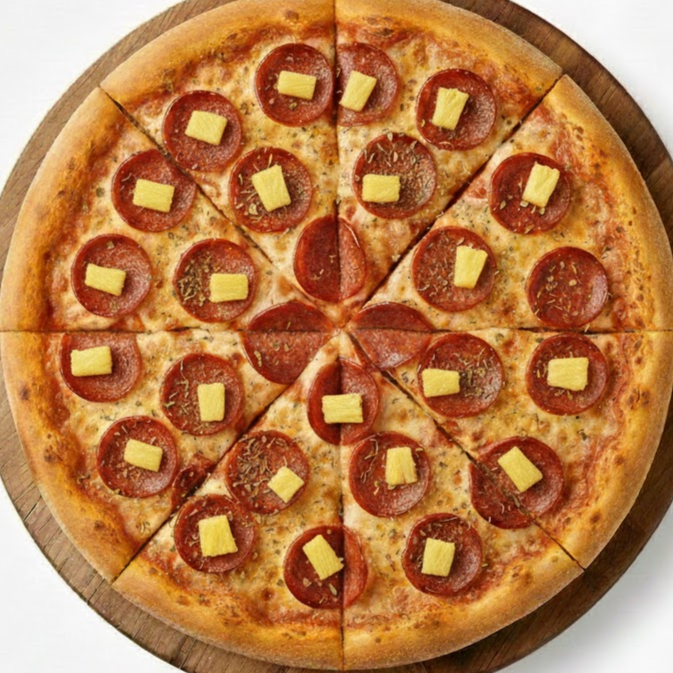 PIZZA PERSONAL (15CM) PEPPERONI CON PIÑA