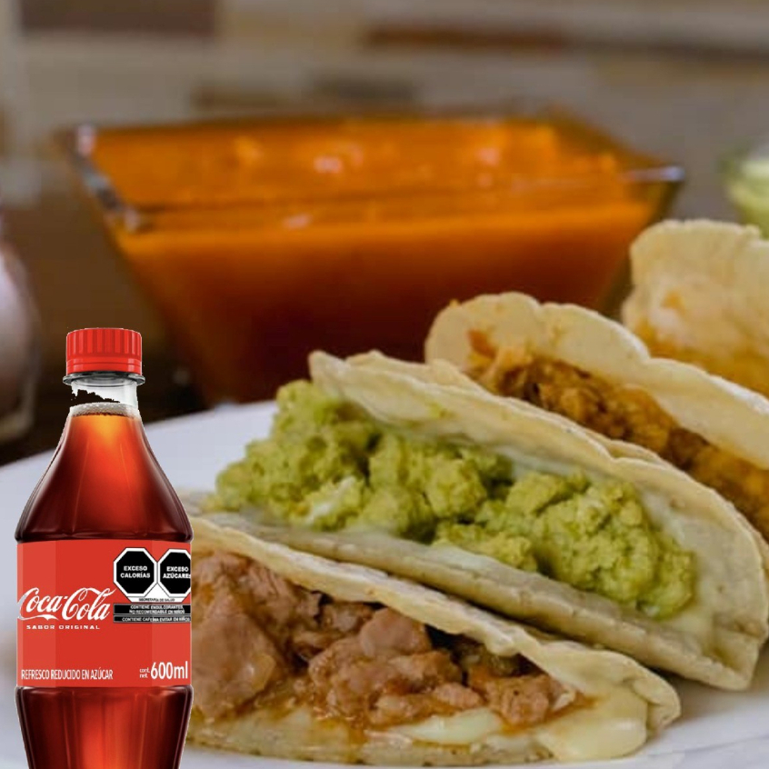 4 Gorditas + Coca Cola 355ml
