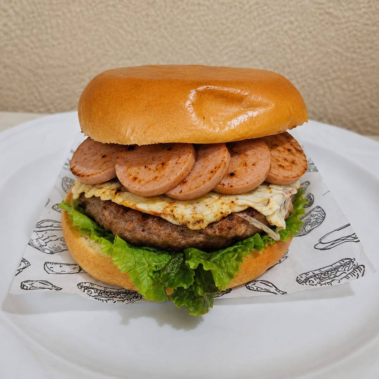 Hamburguesa salchicha de pavo