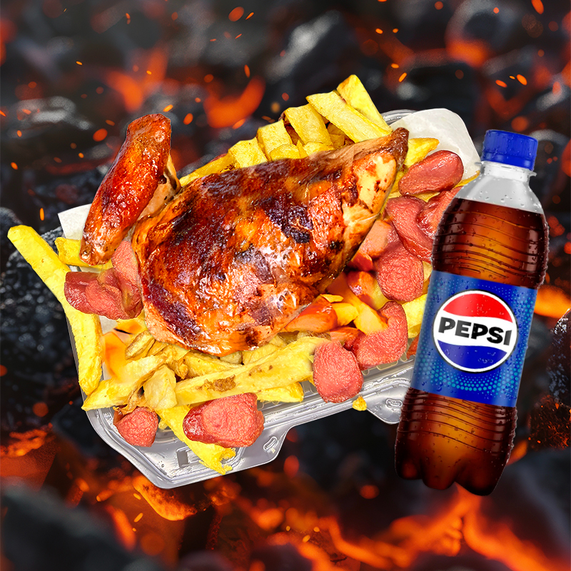 Combo Salchibrasa Pecho + Pepsi 355 ml