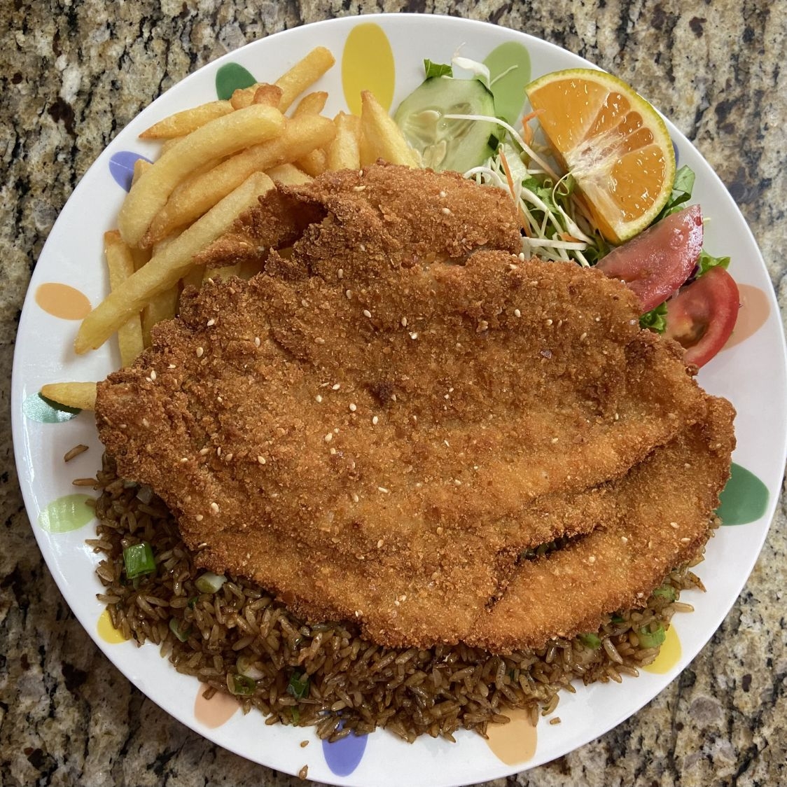 Plato del día con filete de pescado