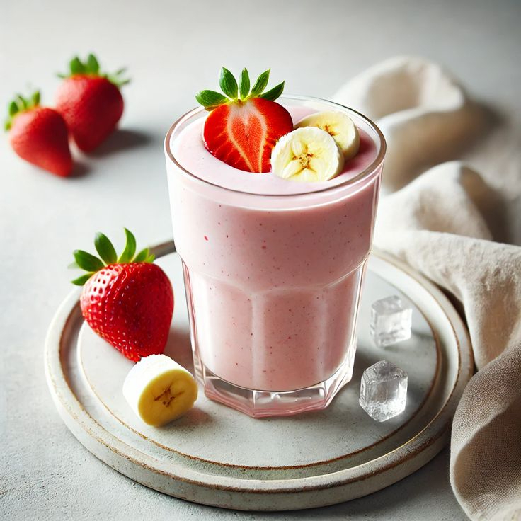 Smoothie de Plátano y Fresa