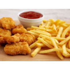 Orden de Nuggets con Papas Sazonadas