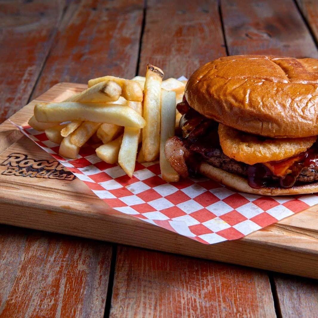 Hamburgesa Westen con Papas