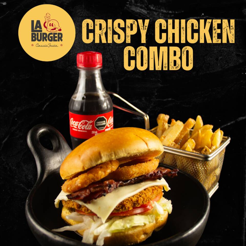 Combo Crispy Chicken + Papas + Coca Cola 250ml🥇