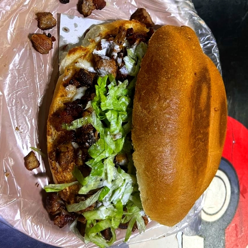 Torta de Pastor, Frijol y Queso