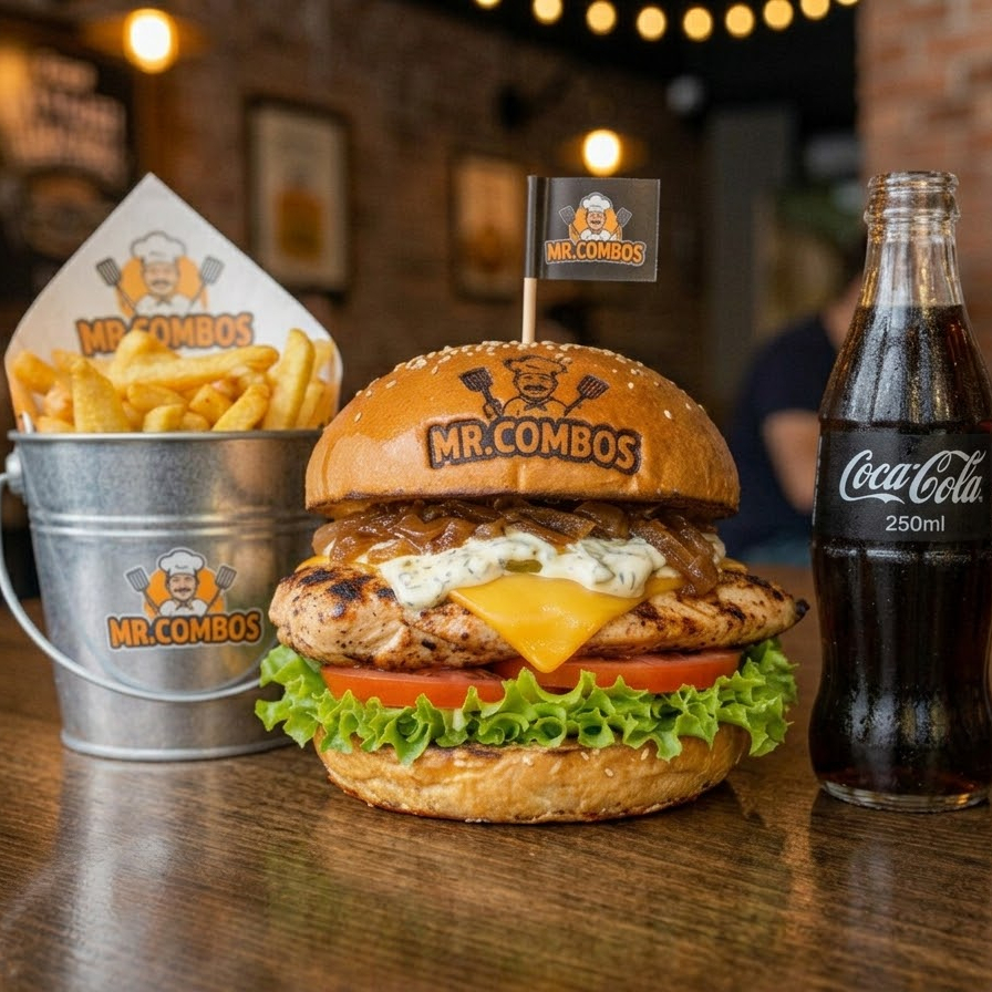 Hamburguesa pollo Combo