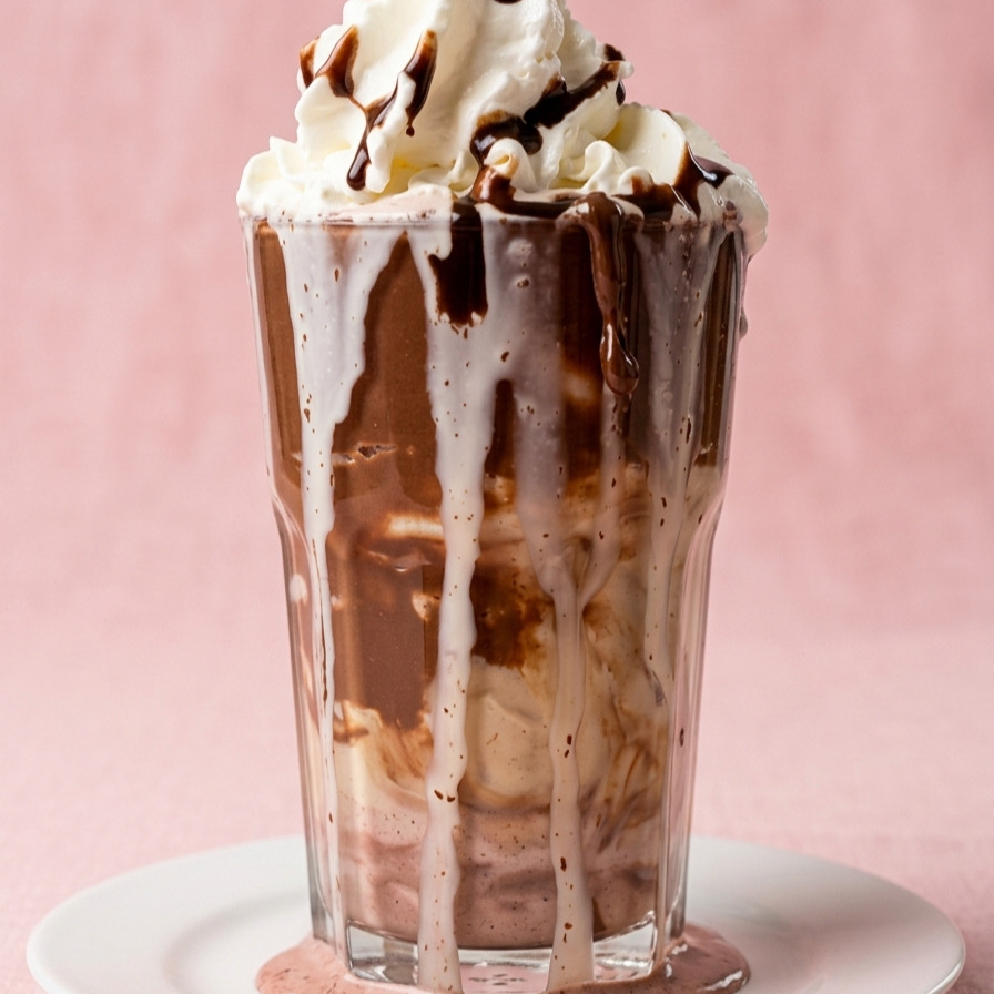 Esse shake não é calórico, é emocional. 🍫 Eu tentando ser fitness… o shake de Nutella com Galak “oi, sumida.” 😌