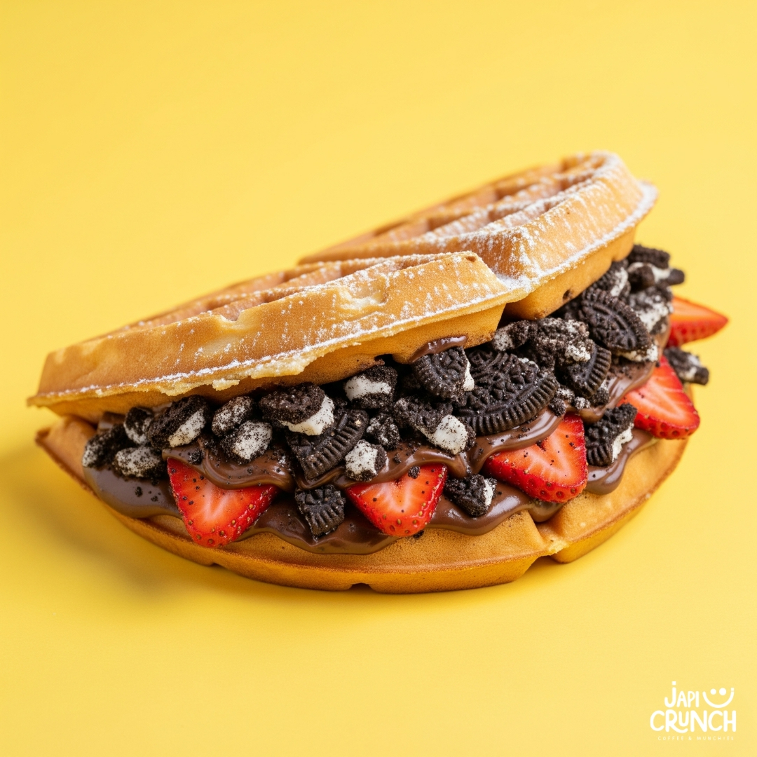 Waffle Dulce Tipo Sándwich Cuki Oreo