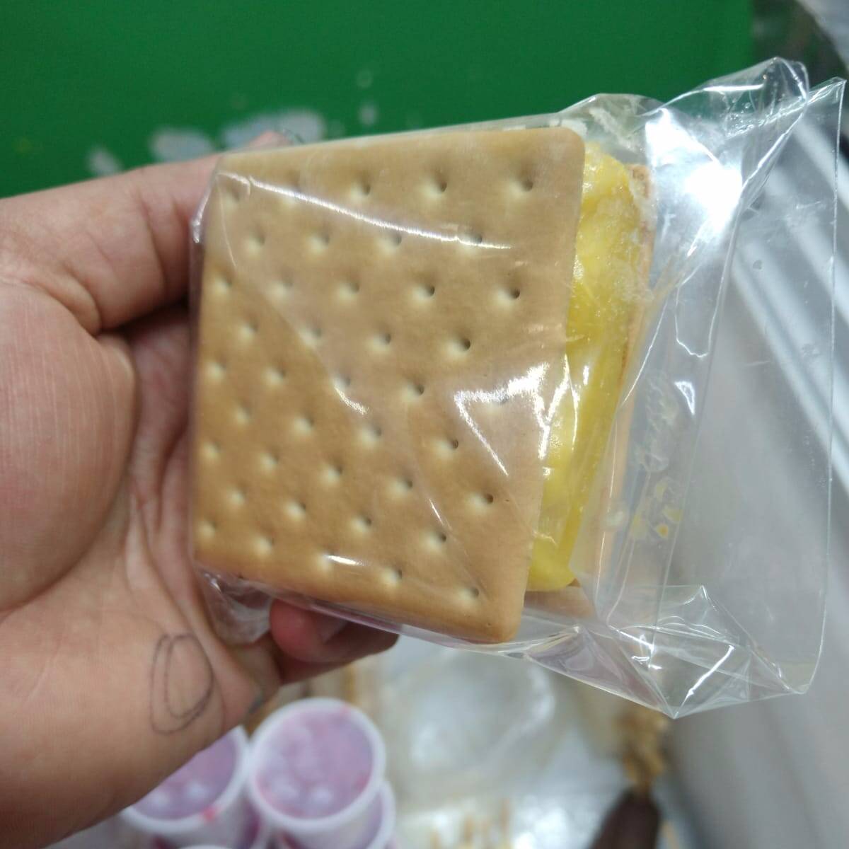 Sandwich de Helado Sabor Vainilla