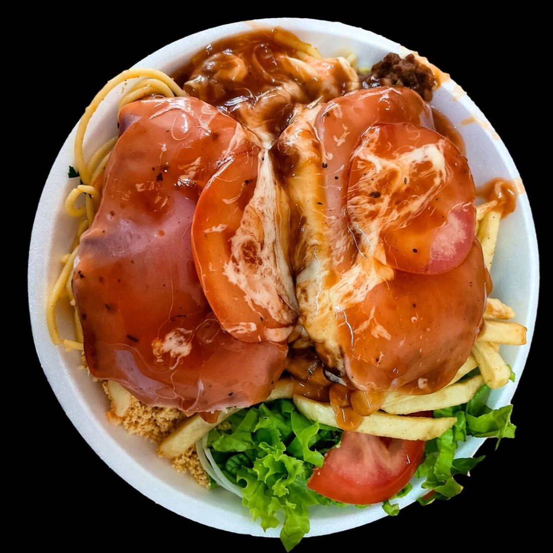 Arroz, Feijão, Macarrão, Farofa, Purê
