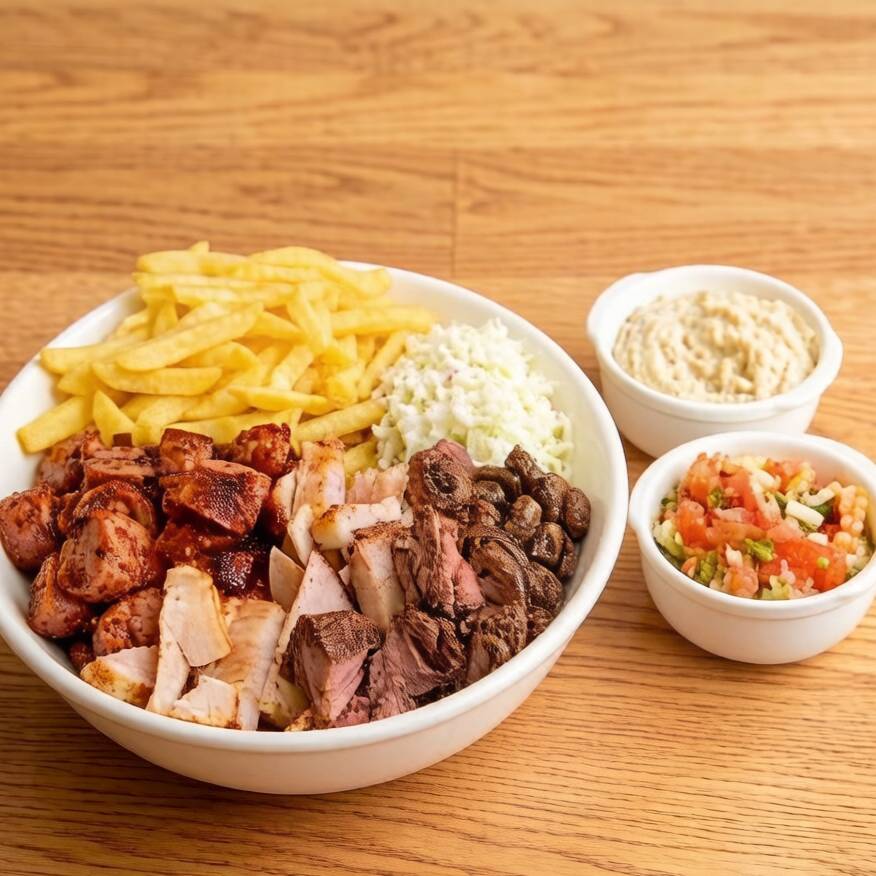 Churrasquinho misto( bife ,frango e linguiça calabresa ) Obs: Feito Na Chpa.
