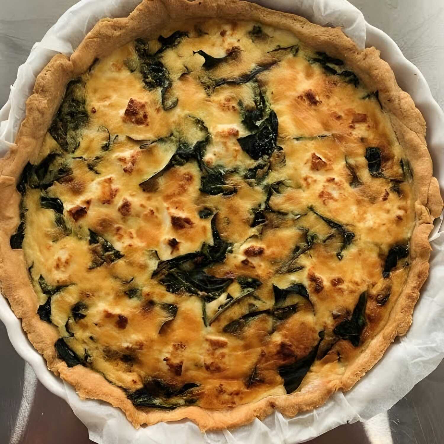 Quiche de portobello esparragos y queso cheedar