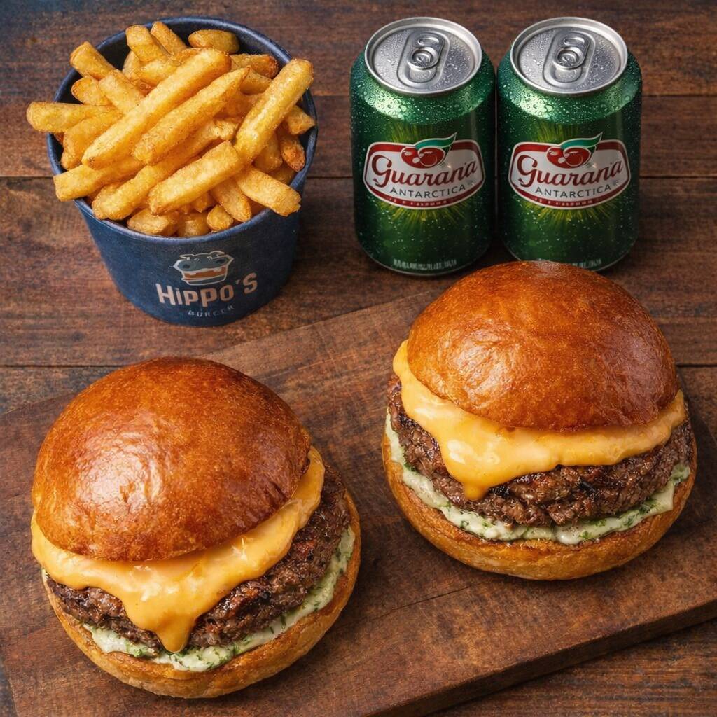 Combo Seleção 99, 01*Hippo's 554 Traduca Bem Avaliado + 01*Hippo's 554 Traduca Bem Avaliado + 01*Batatas Fritas + 02 *Cocas lata