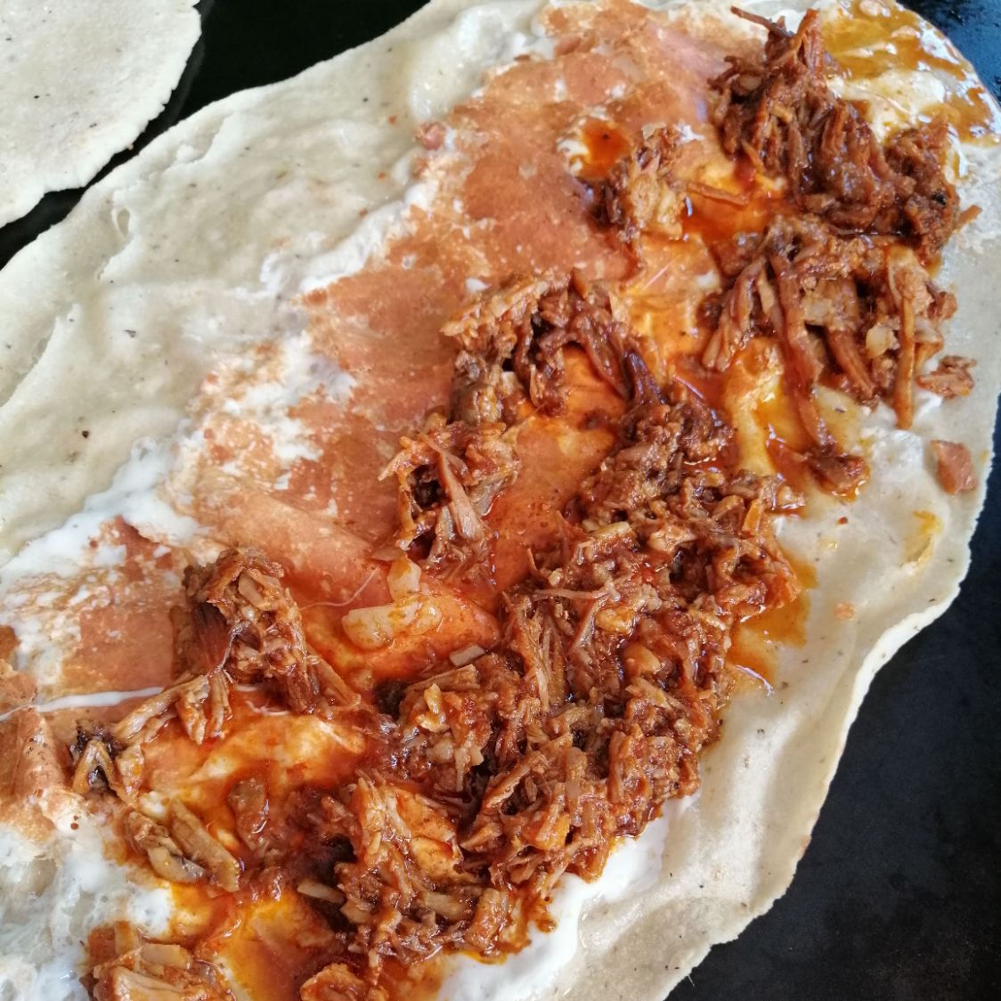 Quesadilla de Barbacoa con Queso Fundido