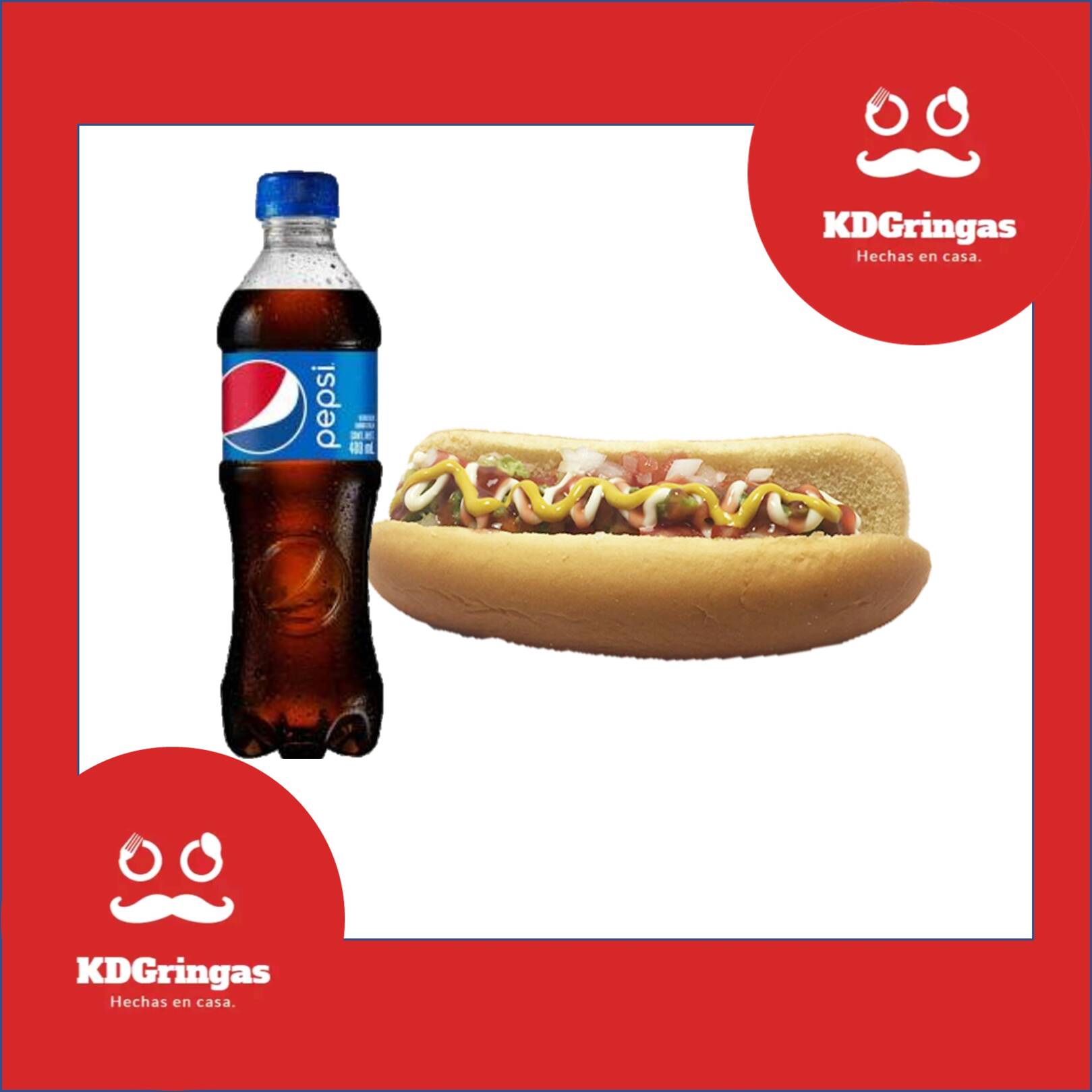 Combo-Hot Dog Sencillo Chico y Refresco 355 Ml