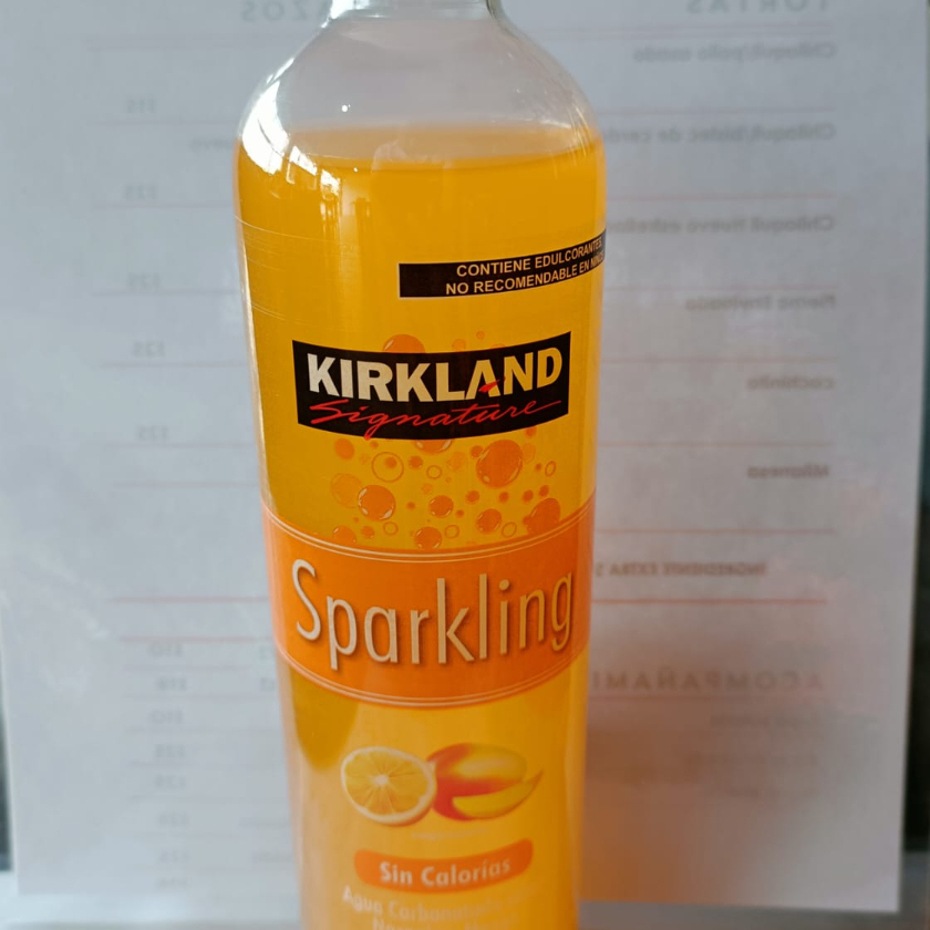 Agua Carbonatada Naranja y mango