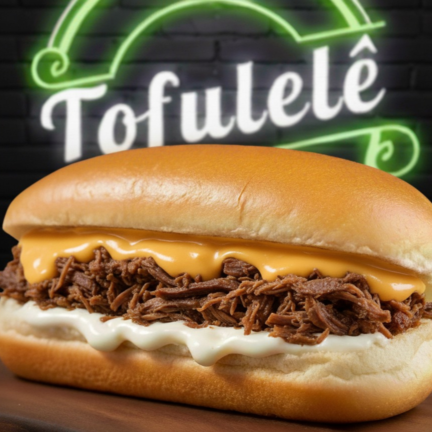 Lanche de jaca verde desfiada temperada tipo churrasco, com maionese Tofulelê e nosso delicioso molho cheddar à base de castanha de caju produzido na casa, no pão tipo hot dog. (Imagem ilustrativa) Alergênicos: Contém Aveia, Derivados De Trigo E Soja. Pode conter Castanha De Caju. Contém Glúten.