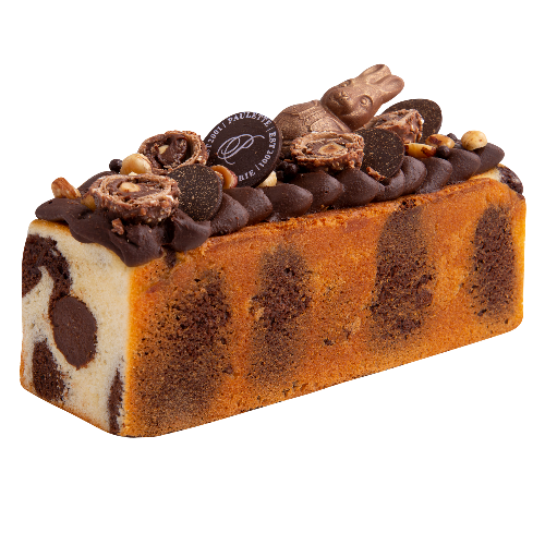 Cremoso Panqué Marmoleado de Chocolate y Vainilla