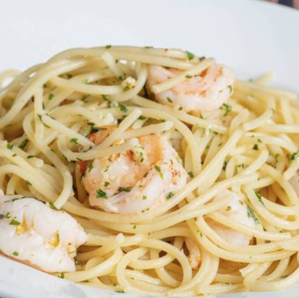 Pasta al gamberi.